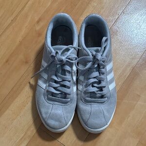 Adidas Light Gray and White Sneakers